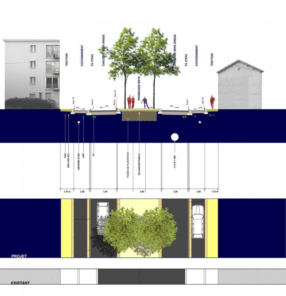 ARVAL architecture - Aménagement du boulevard Brossolette – Laon - 5 arval bd brossolette laon