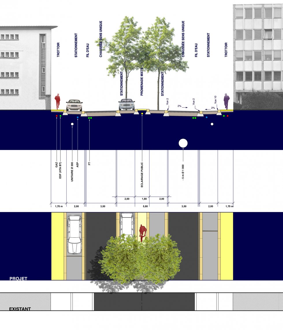 ARVAL architecture - Aménagement du boulevard Brossolette – Laon - 6 arval bd brossolette laon