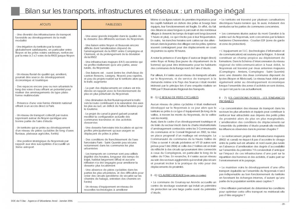 ARVAL architecture - Diagnostic territorial du Noyonnais (60) - 3 Extrait du diagnostic - Thème transport - bilan