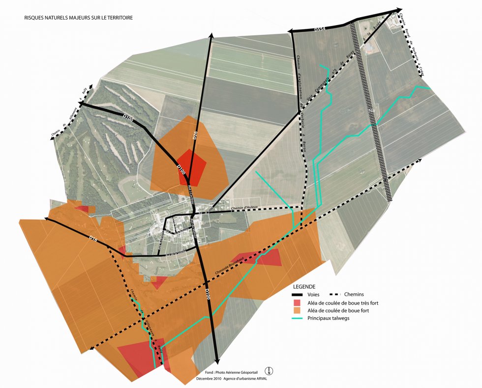 ARVAL architecture - PLAN LOCAL D’URBANISME (PLU) – RARAY (60) - 1 PLU Raray - extrait du diagnostic - carte des risques naturels