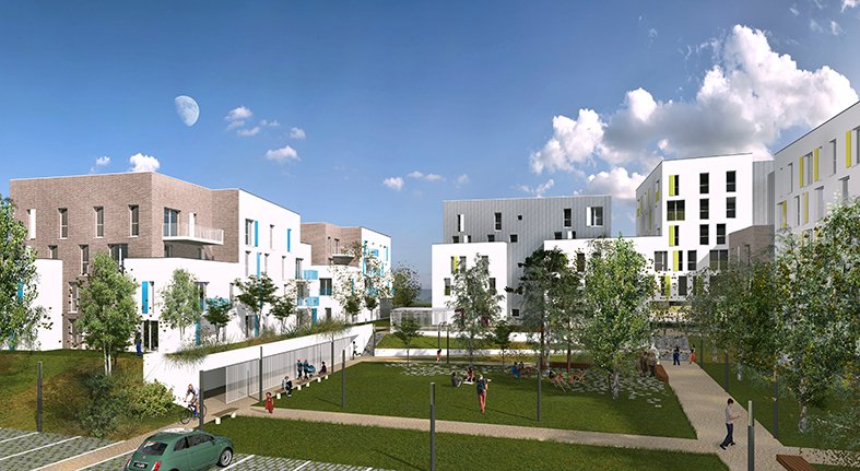 ARVAL architecture - Résidence intergénérationnelle – Amiens - 2 ARVAL Résidence intergénérationnelle à Amiens pers jardin