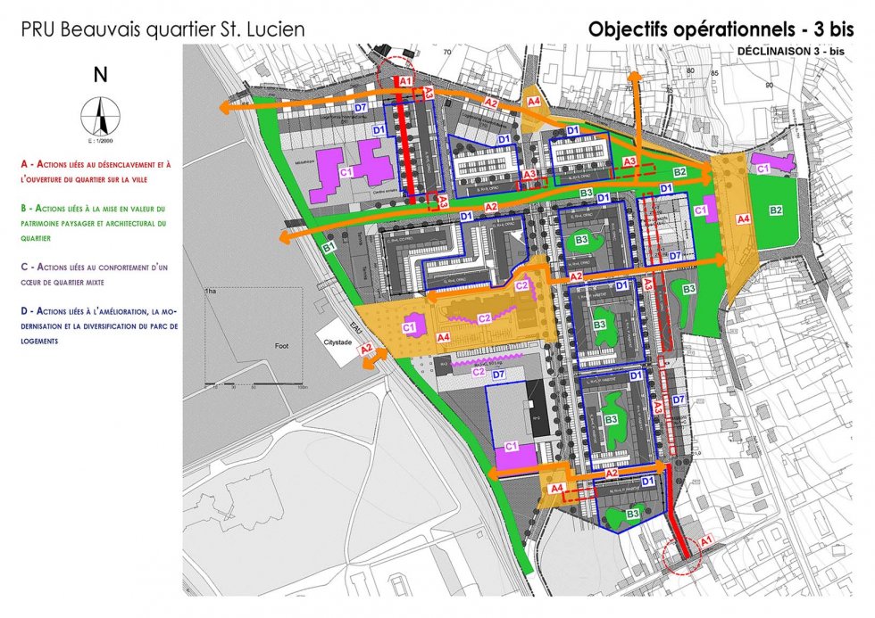 ARVAL architecture - NPNRU – Etude quartier Saint-Lucien – Beauvais - 9 1509-St Lucien-analyse urbaine-objectifs opérationnels3bis