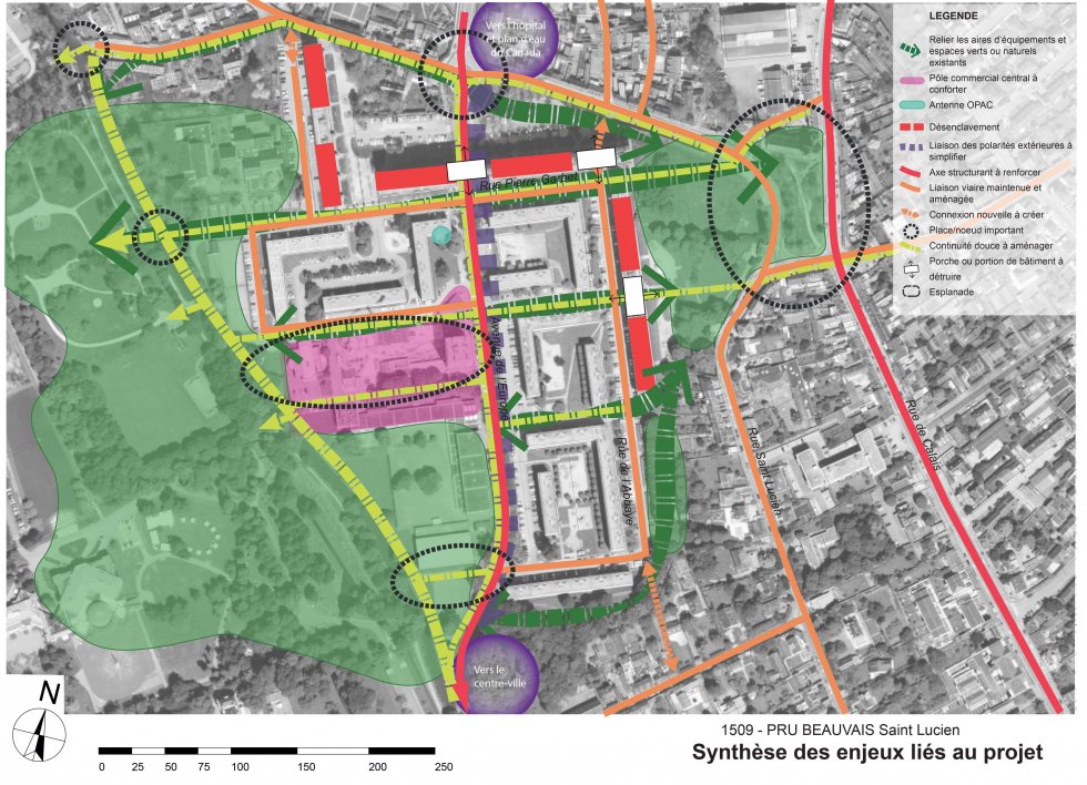 ARVAL architecture - NPNRU – Etude quartier Saint-Lucien – Beauvais - 8 1509-St Lucien-analyse urbaine-synthèse des enjeux