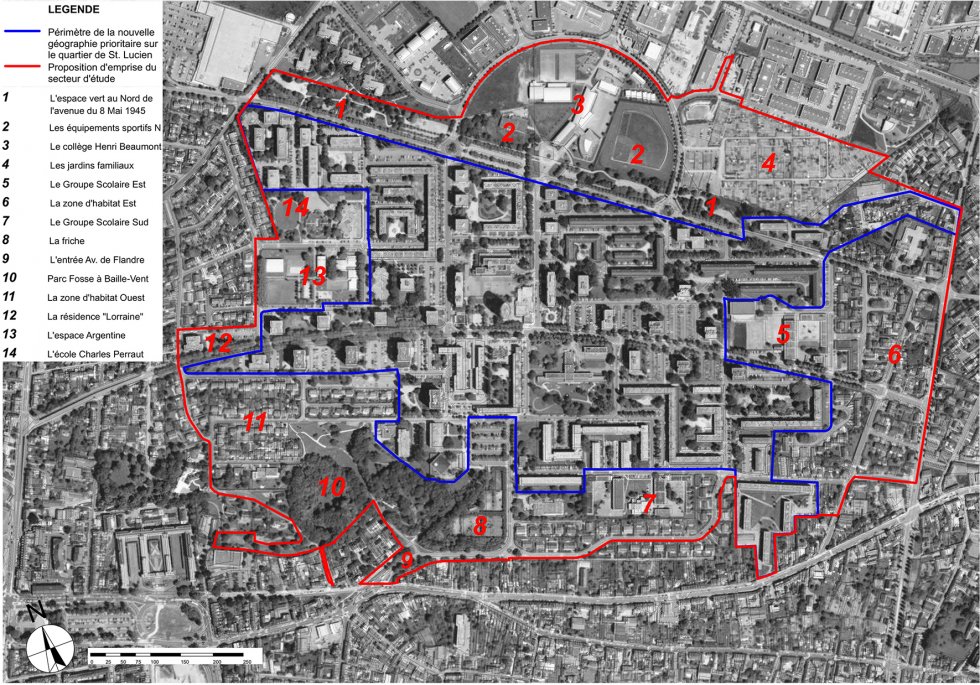 ARVAL architecture - NPNRU – Etude Quartier Argentine – Beauvais - 4 ARVAL NPRU Argentine-limites d'intervention