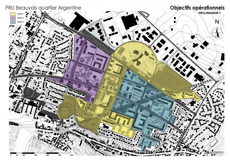 ARVAL architecture - NPNRU – Etude Quartier Argentine – Beauvais - 9 ARVAL NPRU Argentine-sous secteurs