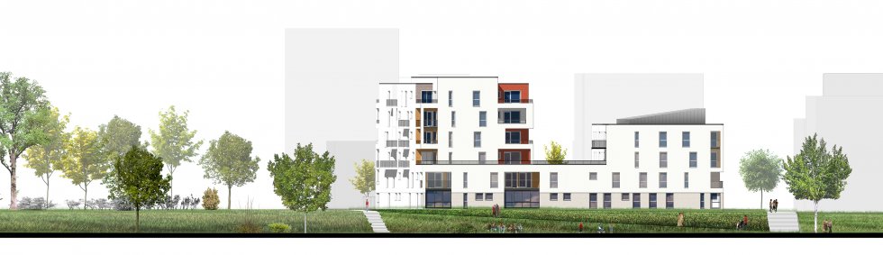 ARVAL architecture - 44 logements – Amiens - 4 ARVAL 44 logements à Amiens ZAC de la Gare de la Vallé Lot A32 façade