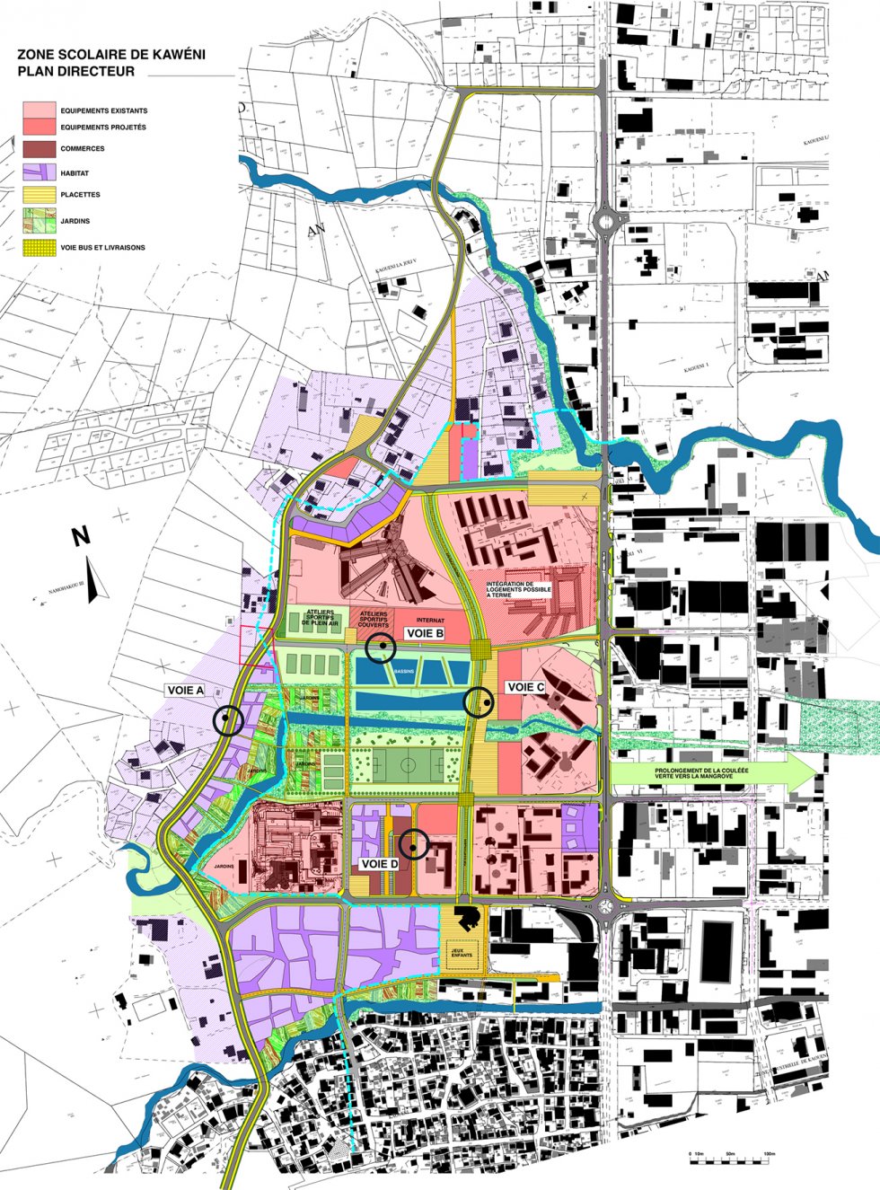 ARVAL architecture - Plan d’aménagement de la zone Kaweni – Mamoudzou - 1 Mamoudzou ARVAL plan directeur