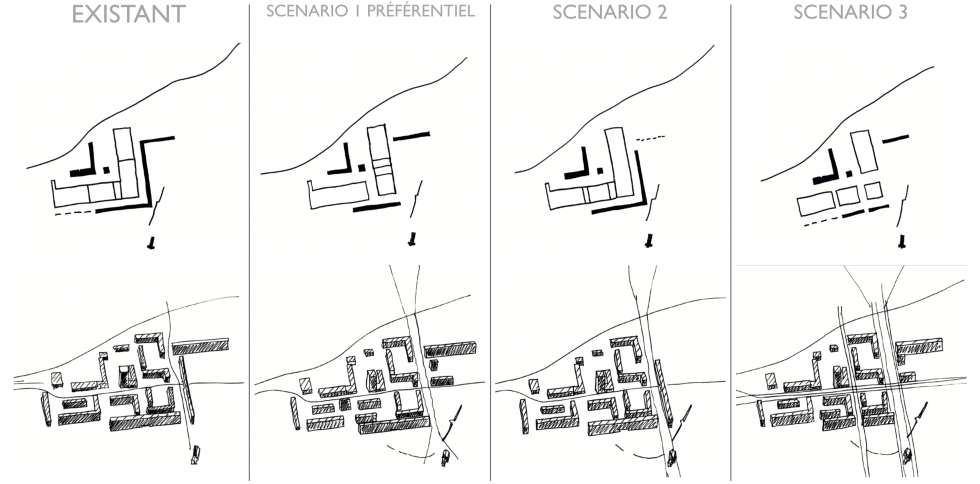 ARVAL architecture - NPNRU – Etude quartier Saint-Lucien – Beauvais - 13 1509-St Lucien-analyse urbaine-schémas scénarios