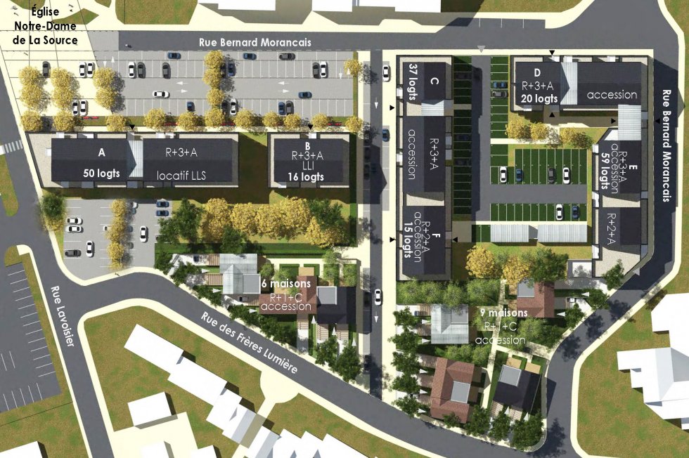 ARVAL architecture - Redéveloppement du site de Royallieu – COMPIEGNE - 5 Redéveloppement du site de l'Intermarché de Royallieu à COMPIEGNE-ARVAL