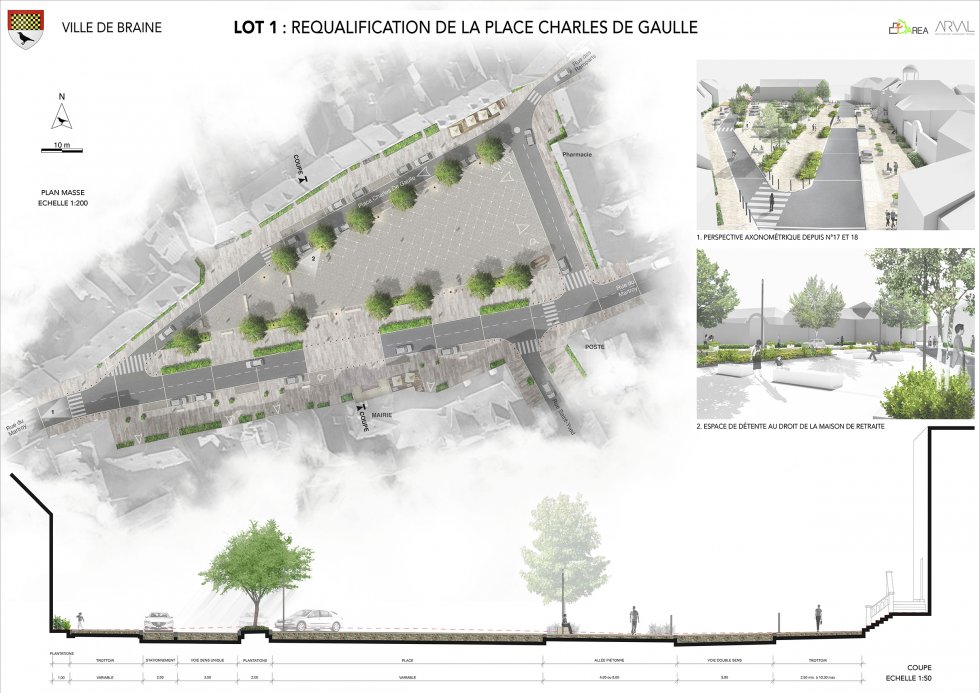 ARVAL architecture - AMENAGEMENT – BRAINE - 1 ARVAL concours Braisne