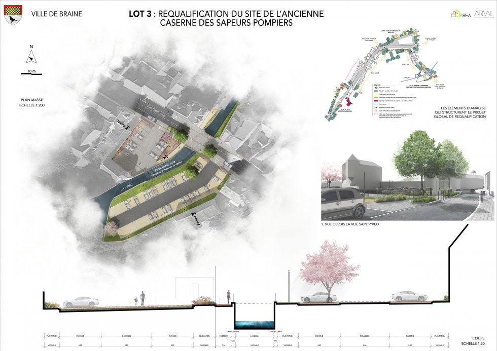 ARVAL architecture - AMENAGEMENT – BRAINE - 3 ARVAL concours Braisne